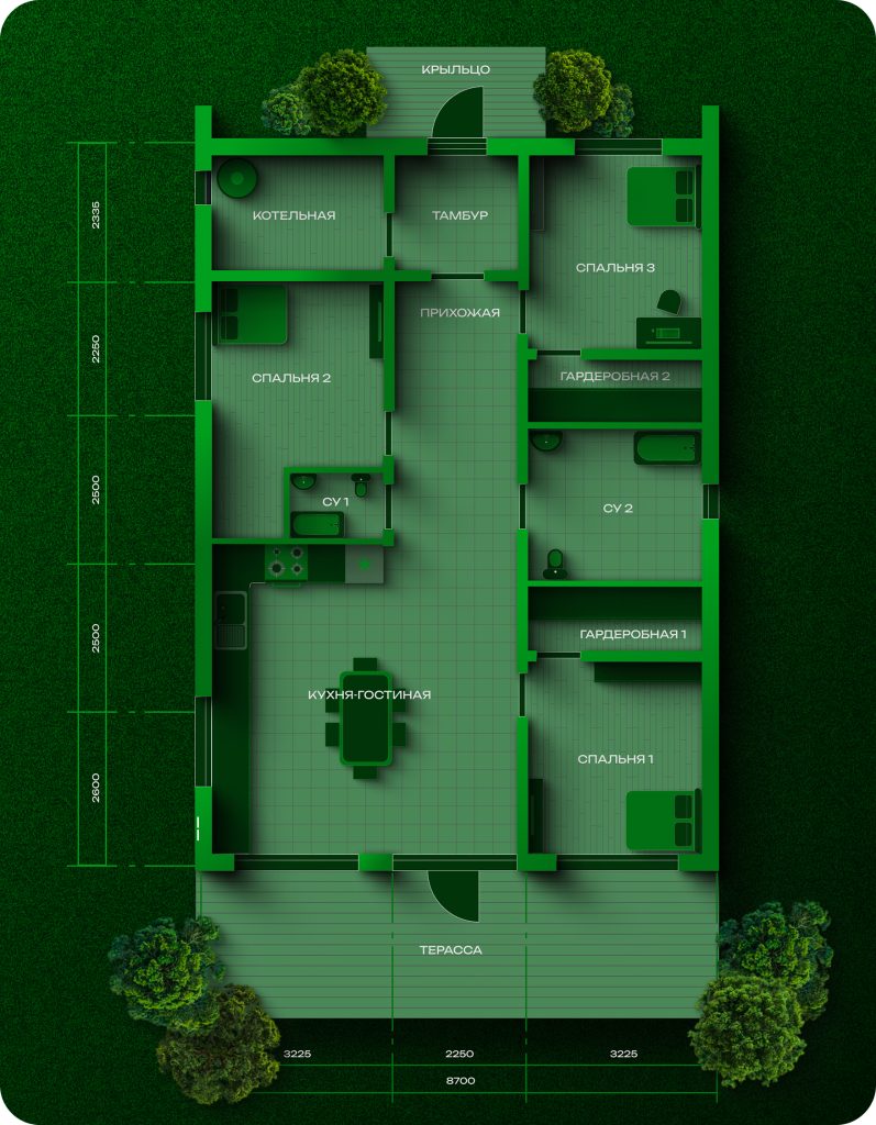 Барнхаус 115 — планировка